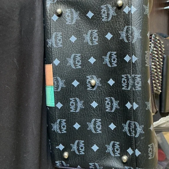 MCM Princess Visetos Coated Canvas Satchel with COA PRISTINE - Picture 10 of 15